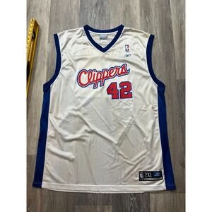 Vtg Y2K Reebok NBA Los Angeles Clippers Elton Brand Home Jersey Size 2XL